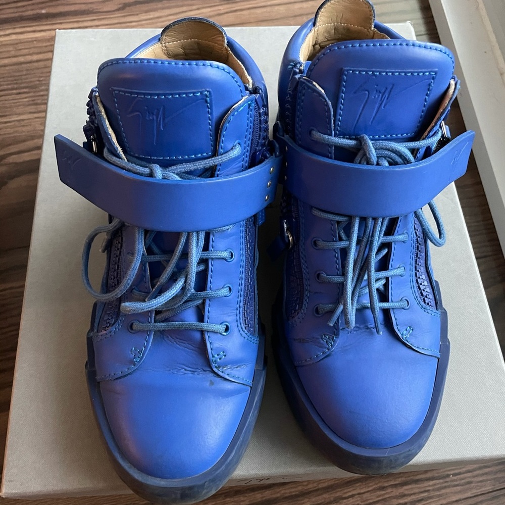 Giuseppe Zanotti men’s hightop sneakers blue size 39(6)
